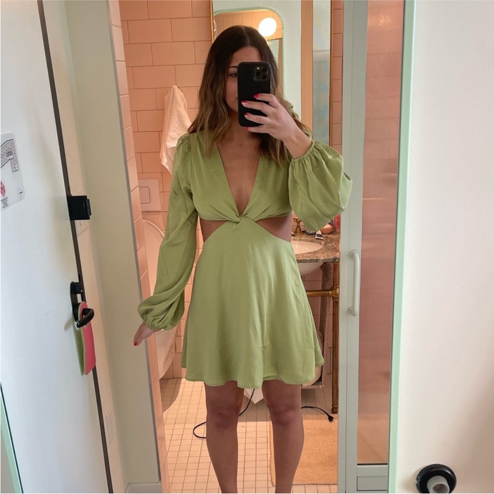 Green Cut Out Dress